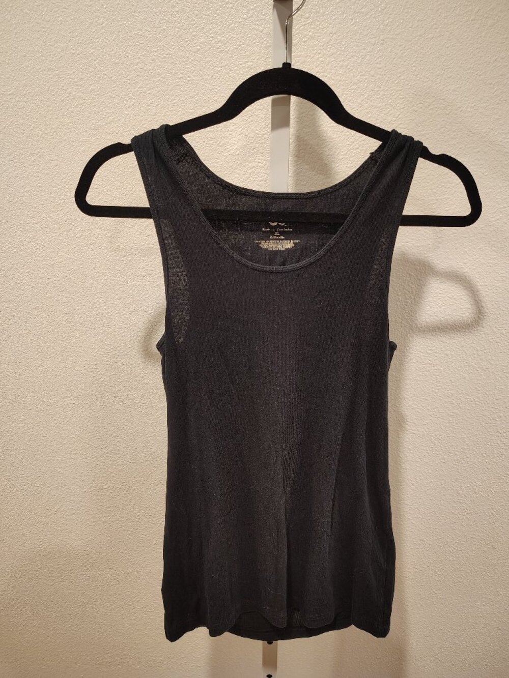 SO Intimates Junior's Ribbed Tank Top Pajamas Size XL Black